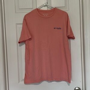Columbia men’s pink&blue short sleeve teeshirt